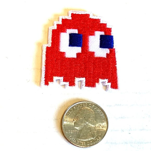 Pac Man iron on Blinky Pac-Man red ghost DIY retro - Picture 1 of 1